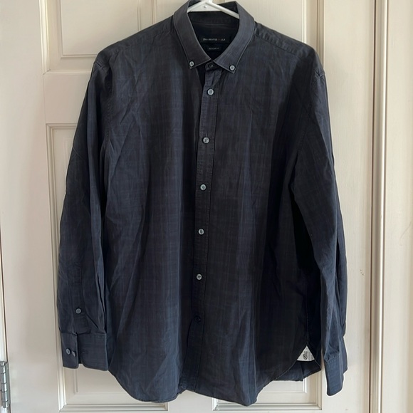 John Varvatos Button Down Shirt in Black - Picture 1 of 7